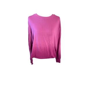 Splendid Dip Dye Ombre Purple Pullover Sweater Long Sleeve Relaxed Fit Size S